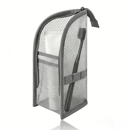 🔥LAST DAY SALE ONLY!! ✨BUY 1 GET 1 FREE!!!🔥Mesh Zipper Toiletry Storage Pouch - Multi-Pocket Travel Cosmetic Organizer Bag