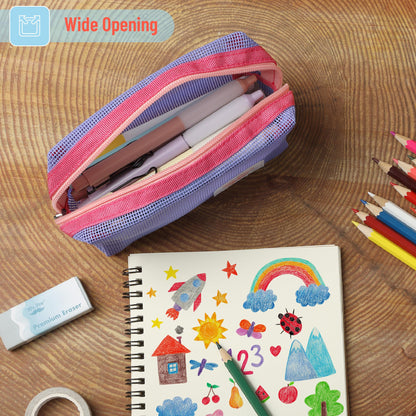 Mesh Pencil Case, Purple